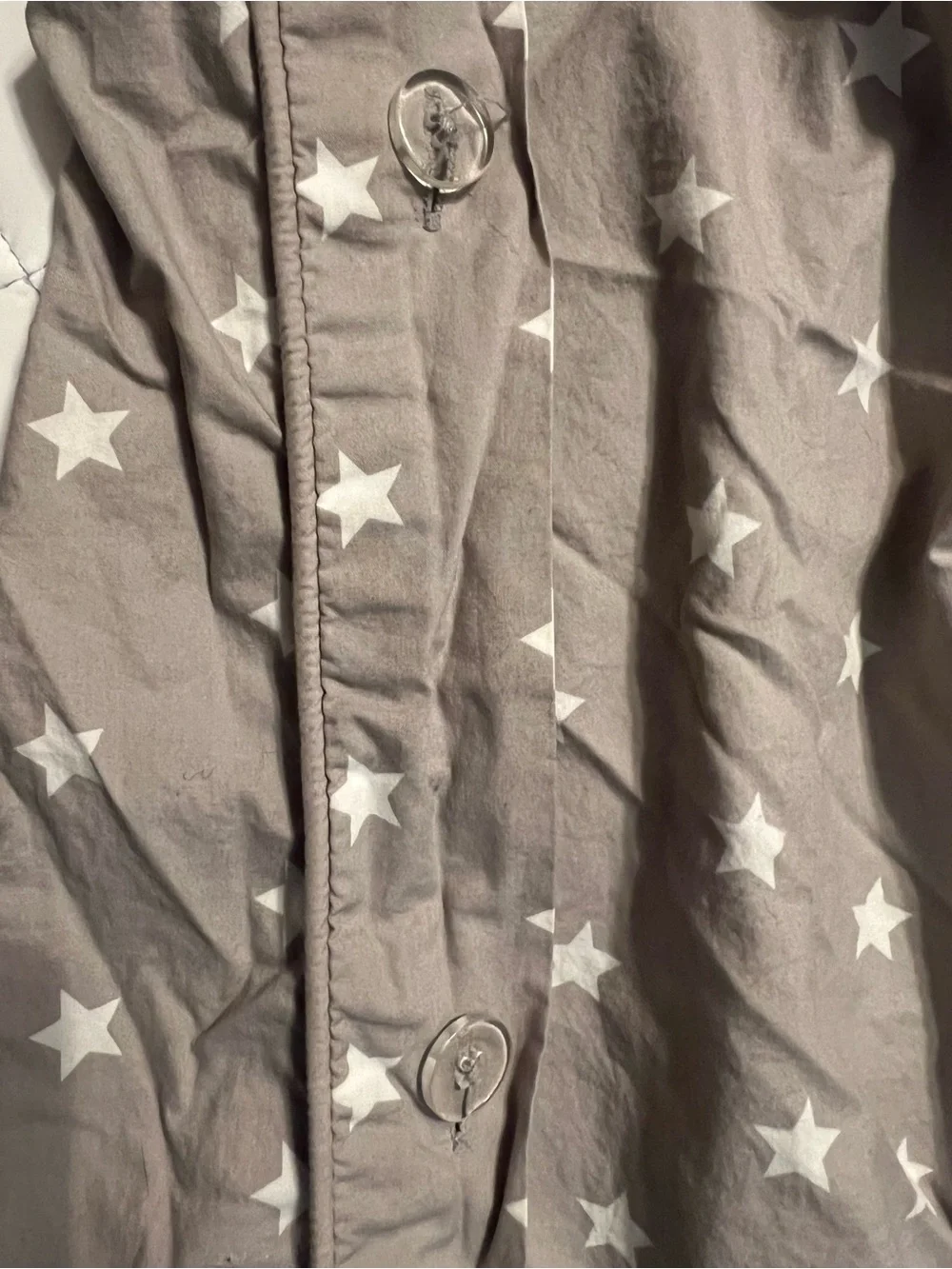 Pottery Barn Kids Gray Star Pattern Duvet Cover